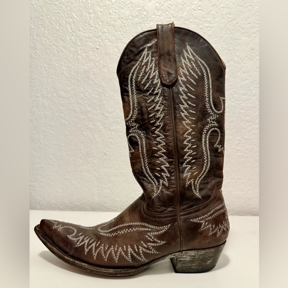 Old Gringo Cowboy Boots with White Stitching of a phoenix - Picture 8 of 15